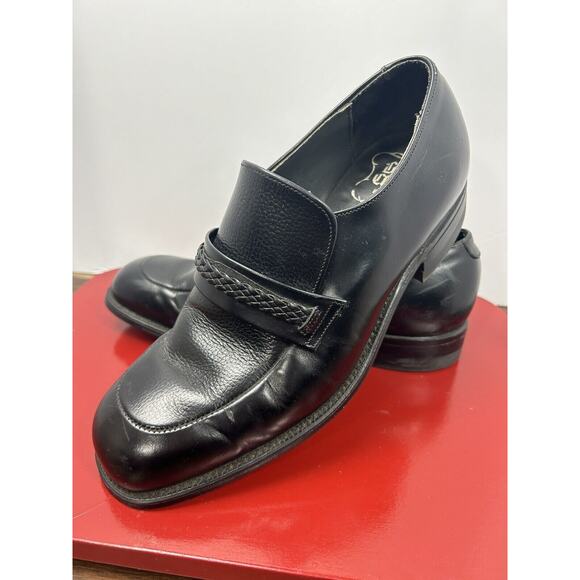 Black Leather Men’s 8.5‎ by Leather Classics By Mason Dress Shoes Goodyear Heels main image 5